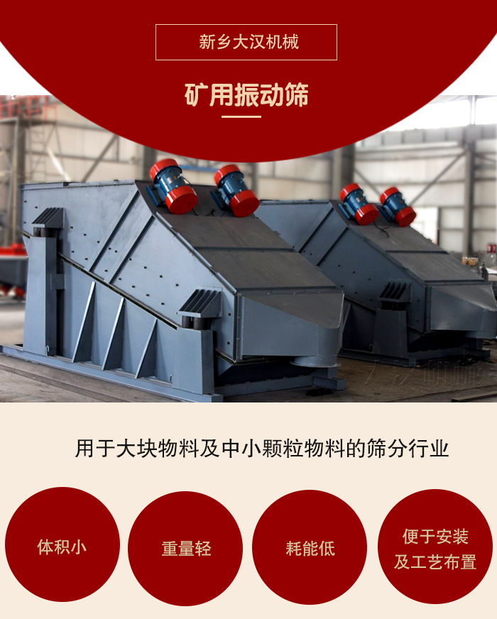 礦用振動篩適用物料
